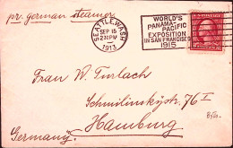 1913-U.S.A. Annullo A Targhetta Seattle (15.9) + World's Panama-Pacific Expositi - Storia Postale
