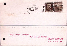 1942-PROPAGANDA GUERRA C.30 ESERCITO (6) Isolato Su Cartolina (fori D'archivio) - Marcophilia