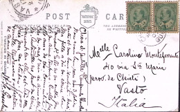 1907-CANADA' Almanacco1907-cartolina Per Italia (coppia Pattinatori) Affrancata  - Otros & Sin Clasificación