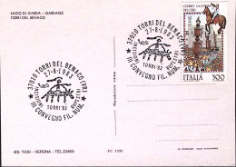 1983-TORRI DEL BENACO INCISIONI RUPESTRI Annullo Speciale (27.8) Su Cartolina - 1981-90: Marcophilia