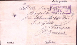 1943-PRIGIONIERI GUERRA In Egitto POW Camp 313 Ovale Su Biglietto Per P.g. - Storia Postale