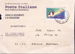 1996-CASALINGHE Lire 750 (2090) Isolato Su Avviso Ricevimento - 1991-00: Marcophilie