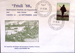 1968-UDINE 50 Della VITTORIA Annullo Speciale (21.9) Su Busta Ufficiale - 1961-70: Poststempel