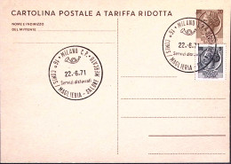 1971-MILANO 16 COMIS/MAGLIERIA-SALONE MERCATO Annullo Speciale (22.6) Su Cartoli - 1971-80: Storia Postale