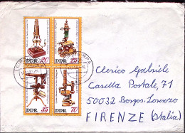 1981-GERMANIA DDR . Museo Strumenti Zeiss Serie Cpl. (2534/7) Su Busta Per L'Ita - Storia Postale