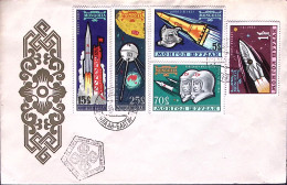 1972-Mongolia Conquista Spazio Serie Cpl. (281/5) Su Busta Fdc - Mongolei