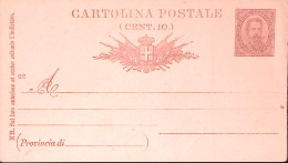 1892-Cartolina Postale C.10 Mill. 92 (C17) Nuova - Interi Postali