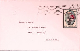 1966-Floreale Lire 40 Isolato Su Busta - 1961-70: Storia Postale