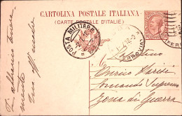 1918-Posta Militare/81 C.2 (2.7) In Arrivo Su Cartolina Postale Leoni C.10 Mill. - Marcofilía