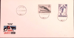 1958-Finlandia Campionato Mondiale Sci Nordico Serie Cpl. (499/0) Su Fdc - FDC