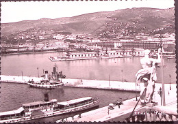 1954-AMG-FTT It. Lavoro Lire 10 (94) Isolato Su Cartolina (Trieste Il Porto) - Trieste