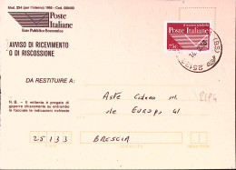 1995-POSTE ITALIANE Lire 750 Isolato Su Avviso Ricevimento - 1991-00: Marcophilie