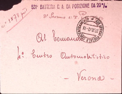 1942-XII^UFFICIO POSTALE CONCENTRAMENTO C.2 (27.10) Su Busta - Storia Postale