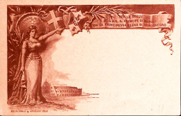 1896-Cartolina Postale Nozze Principe Ereditario C.10 Vignetta Bruno Nuova - Postwaardestukken