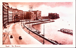 1942-NAPOLI Via Partenope Cartolina Viaggiata (11.9) Affrancata Propaganda C.30  - Napoli