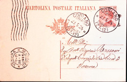 1924-Cartolina Postale Michetti C.30 Mill. 23 Coriano (28.5) - Entero Postal