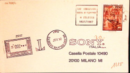1987-TASSAZIONE MECCANICA Lire 200 Apposto A Milano (24.10) Su Cartolina Formato - 1981-90: Marcophilie
