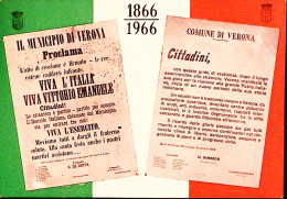 1966-VERONA Centenario Unione All'Italia (15.4) Annullo Speciale Su Cartolina - 1961-70: Marcophilia