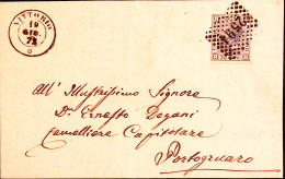 1872-VITTORIO C.2 (19.6) + Punti Su Lettera Completa Testo Affrancata C.20 (L26) - Marcophilie