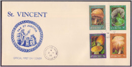 Mushroom, Fungi, Food, Medicine Plant, Health, St Vincent FDC 1992 - Champignons