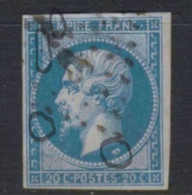RARETE N°14B CASE 141 A1 "2ème état Perles Dégradées" Signé TBE - 1853-1860 Napoleon III
