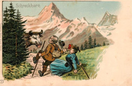 13921490 Schreckhorn_Grosses-Schreckhorn_4078m_BE Illustration Karikatur - Other & Unclassified