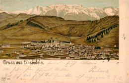 13921403 Einsiedeln__SZ Gesamtansicht Mit Alpenpanorama Litho - Otros & Sin Clasificación