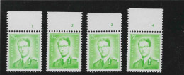 COB 1068B Plaatnr. 1-4  Postfris MNH ** - 1953-1972 Lunettes