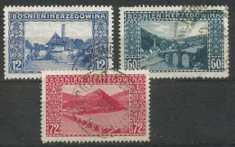 Bosnia Bosnien K.u.K. Austria Hungary Mi.61/63 Complete Set Used 1912 - Bosnie-Herzegovine