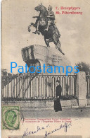 227634 RUSSIA ST PETERSBOURG MONUMENT EMPEROR PIERRE LE GRAND CIRCULATED TO ARGENTINA POSTAL POSTCARD - Russia
