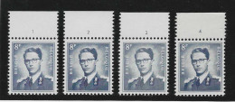 COB 1071P3 Plaatnr. 1-4  Postfris MNH ** - 1953-1972 Occhiali