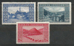 Bosnia Bosnien K.u.K. Austria Hungary Mi.61/63 Complete Set MH / * 1912 - Bosnie-Herzegovine