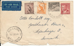 Australia Cover Sent Air Mail To Denmark Culcairn 29-10-1948 (the Cover Is Damaged At The Bottom) - Storia Postale