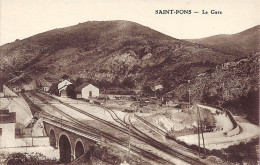 *CPA - 34 - SAINT PONS DE THOMIERES - La Gare - Saint-Pons-de-Thomières