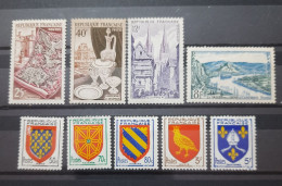 France Yvert 970-972-977-979-999-1000-1001-1004-1005** Année 1954 MNH. - Unused Stamps