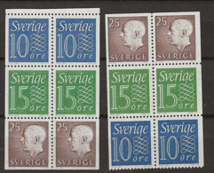 1962 MNH Sweden Booklet Panes Mi 470 - H-blatt 33-34 - Unused Stamps