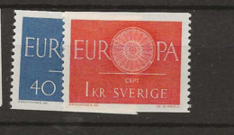 1960 MNH Sweden, Mi 463-64 Postfris** - Neufs