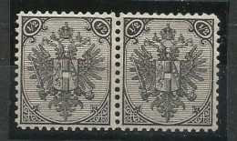 Bosnia Bosnien K.u.K. Austria Hungary Mi.9IIC Wz Perforation 11½ In Pair With WATERMARK MNH / ** 1895 - Bosnie-Herzegovine