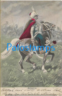 227641 RUSSIA ART WARRIOR A HORSE BOHUN CIRCULATED TO WARSZAWIE POSTAL POSTCARD - Russia