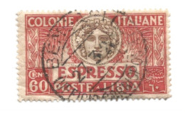 (COLONIE E POSSEDIMENTI) 1923, LIBIA, ITALIA TURRITA, ESPRESSO, 60c - 1 Francobollo (CAT. SASSONE N.7) - Libia