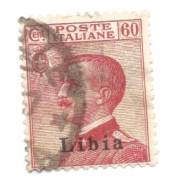 (COLONIE E POSSEDIMENTI) 1917-1918, LIBIA, SOPRASTAMPATI, 60c - 1 Francobollo (CAT. SASSONE N.19) - Libyen