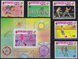 F-EX49398 NIGER MNH 1982 IMPERFORATED SET CHAMPIONSHIP CUP SOCCER FOOTBALL.  - 1982 – Spain