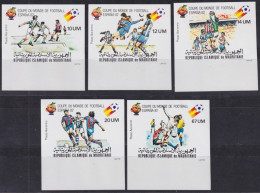 F-EX49506 MAURITANIE MNH 1980 IMPERF SET CHAMPIONSHIP CUP SOCCER FOOTBALL.  - 1982 – Spain