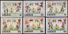 F-EX49510 LIBERIA MNH 1982 IMPERF SET CHAMPIONSHIP CUP SOCCER FOOTBALL.  - 1982 – Spain