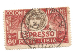 (COLONIE E POSSEDIMENTI) 1923, LIBIA, ITALIA TURRITA, ESPRESSO, 60c - 1 Francobollo (CAT. SASSONE N.7) - Libia