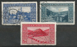 Bosnia Bosnien K.u.K. Austria Hungary Mi.61/63 Complete Set Used 1912 - Bosnia And Herzegovina