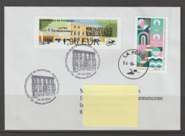 Atm, NABANCO, Pli FDC + 20g, IP 1.96€ + Timbre 1.96€ Des Jeux Olympiq. Salon De Provence, 4 Avril 24, Salon De Printemps - 2010-... Abgebildete Automatenmarke