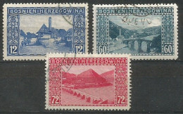 Bosnia Bosnien K.u.K. Austria Hungary Mi.61/63 Complete Set Used 1912 - Bosnië En Herzegovina