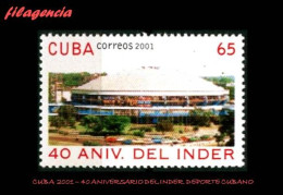 CUBA MINT. 2001-03 40 ANIVERSARIO DEL INSTITUTO CUBANO DE DEPORTE & RECREACIÓN INDER - Nuevos