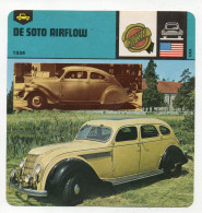 FICHE AUTOMOBILE - DE SOTO AIRFLOW - KFZ